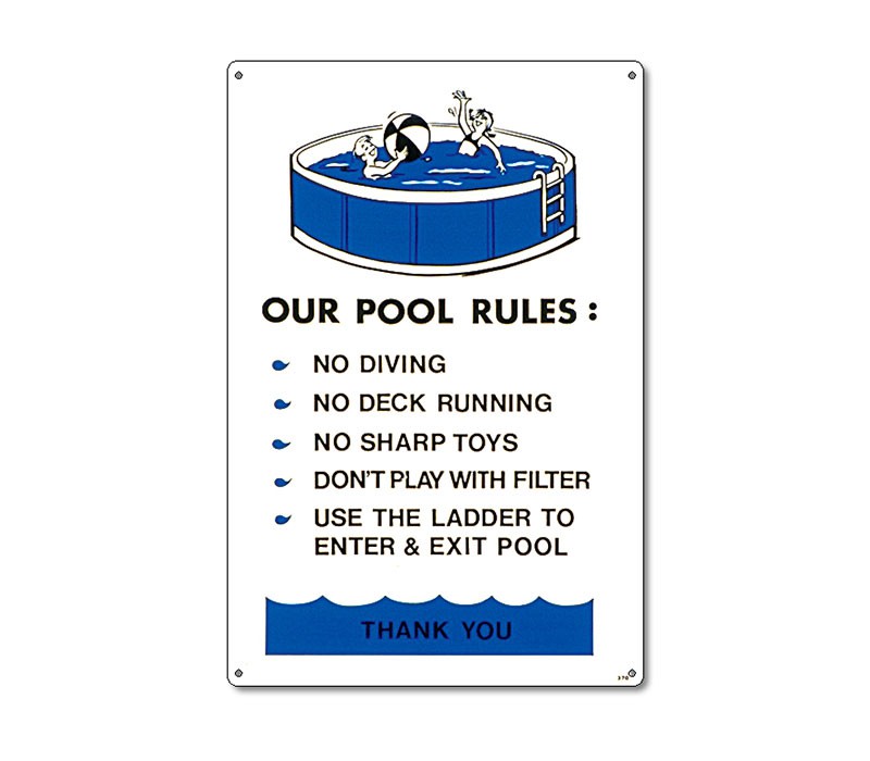 Sign: Above Ground Pool Regulations