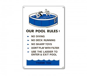 Sign: Above Ground Pool Regulations